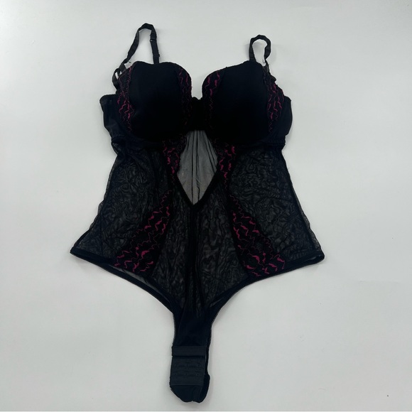 Torrid Plus Size Sexy Black Pink Bodysuit Lingerie Women’s 1X - Picture 1 of 8